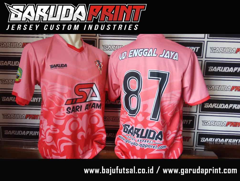 Tempat Pembuatan Desain Baju Futsal Pink | Garuda Print