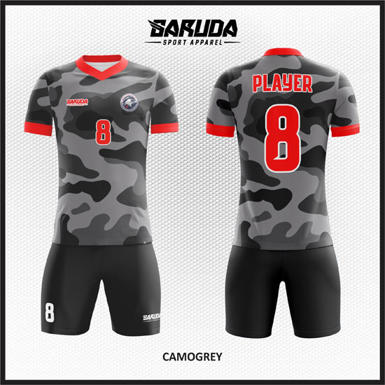 desain baju futsal army hitam abu