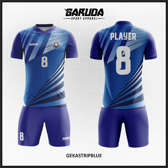 desain baju futsal full printing warna gradasi biru