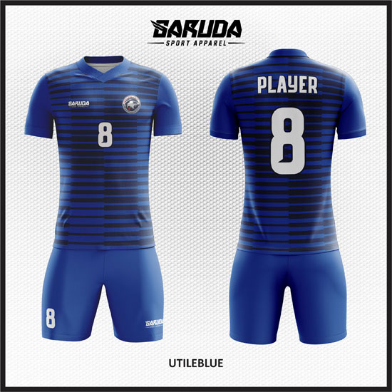 desain baju futsal keren biru kombinasi
