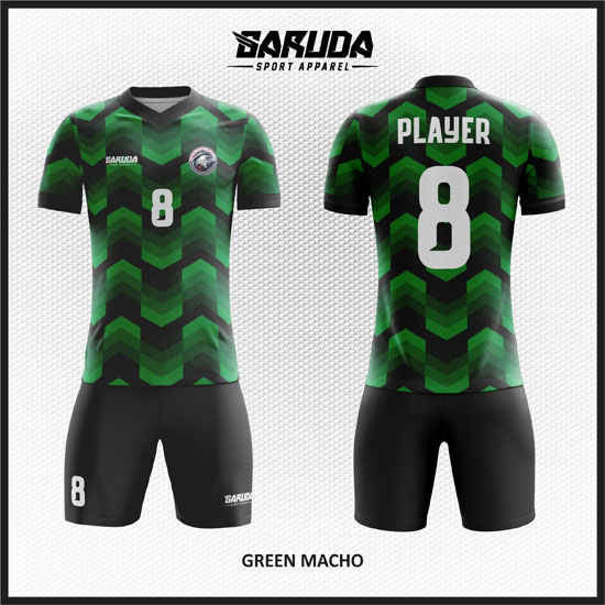 desain baju futsal keren hijau hitam