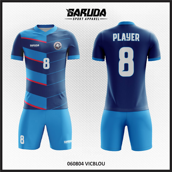 desain baju futsal kombinasi warna biru