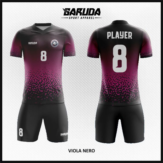 desain baju futsal ungu hitam