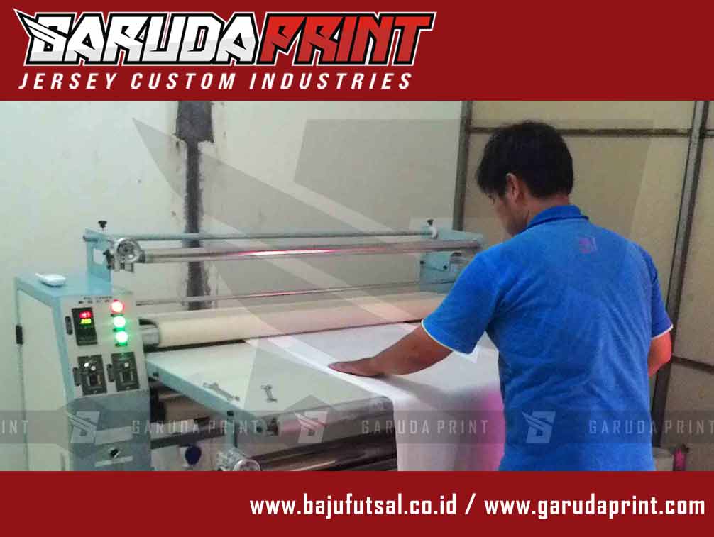 proses press bikin baju futsal printing