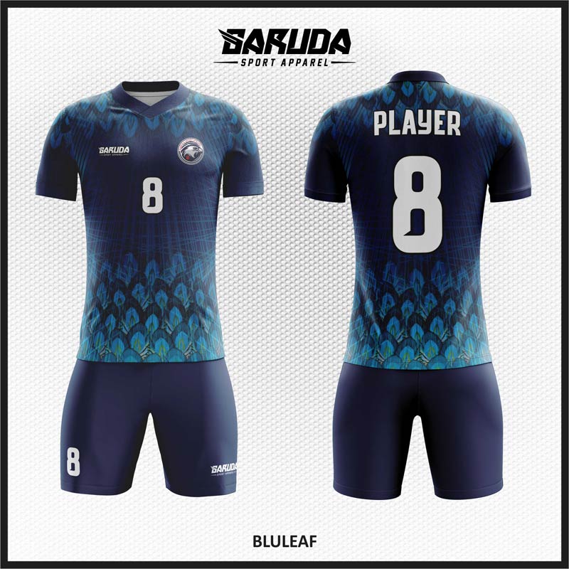 Desain Baju Sepakbola Printing Warna Biru Jiwa Pemberani