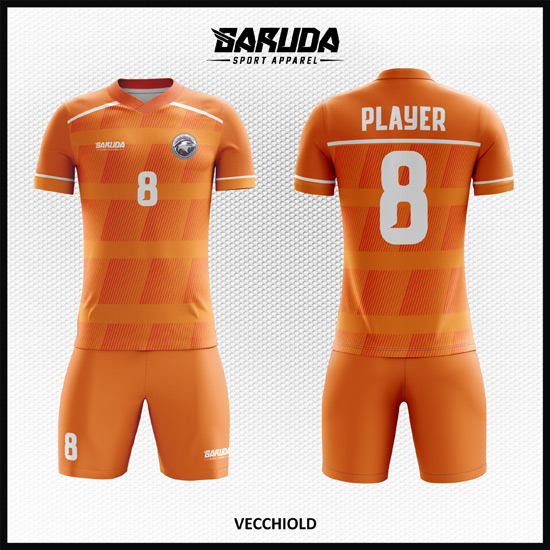 Desain Kaos Futsal Printing Warna Orange Yang Macho